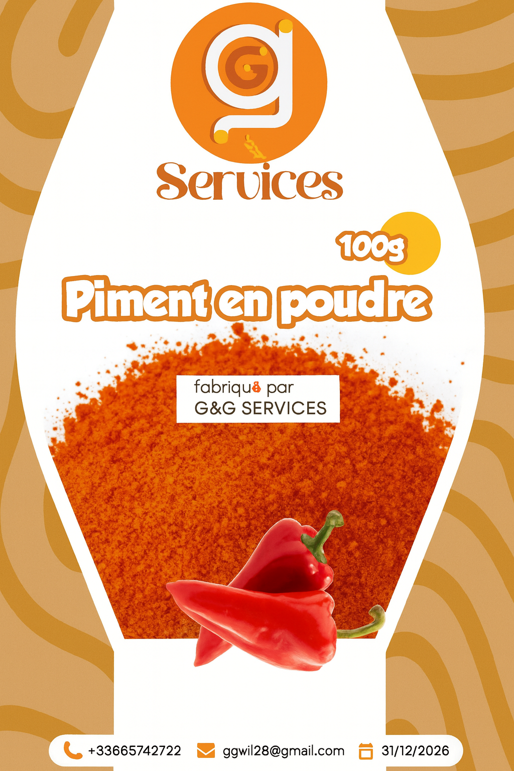 Piment en poudre 100g