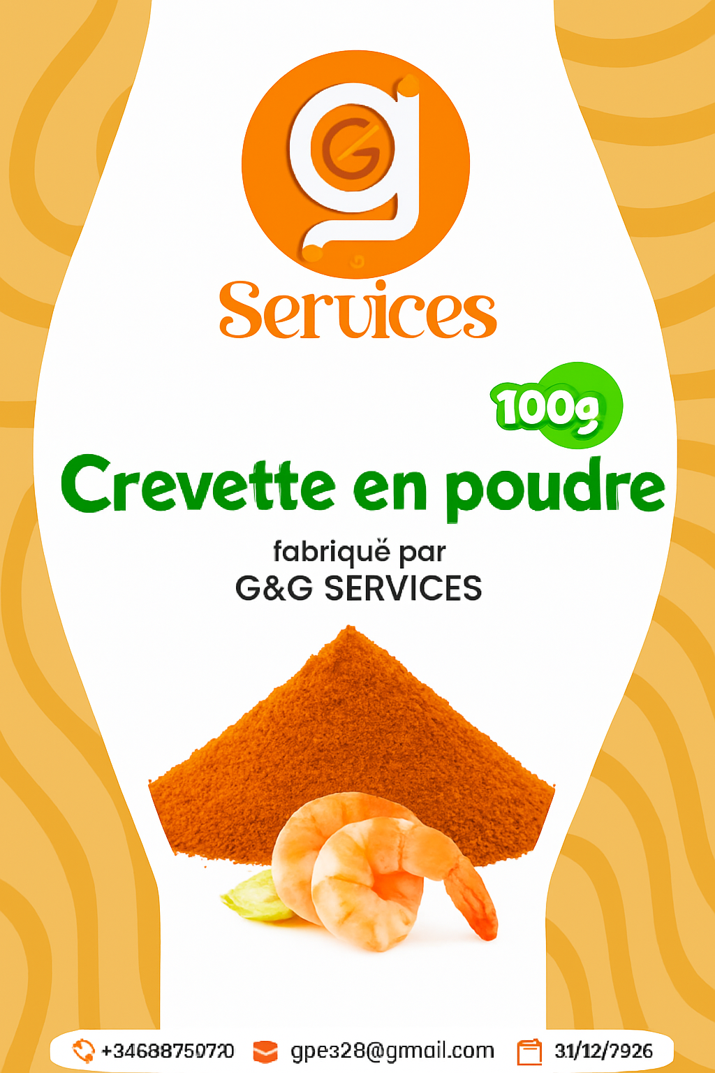 Crevette en poudre 100 g