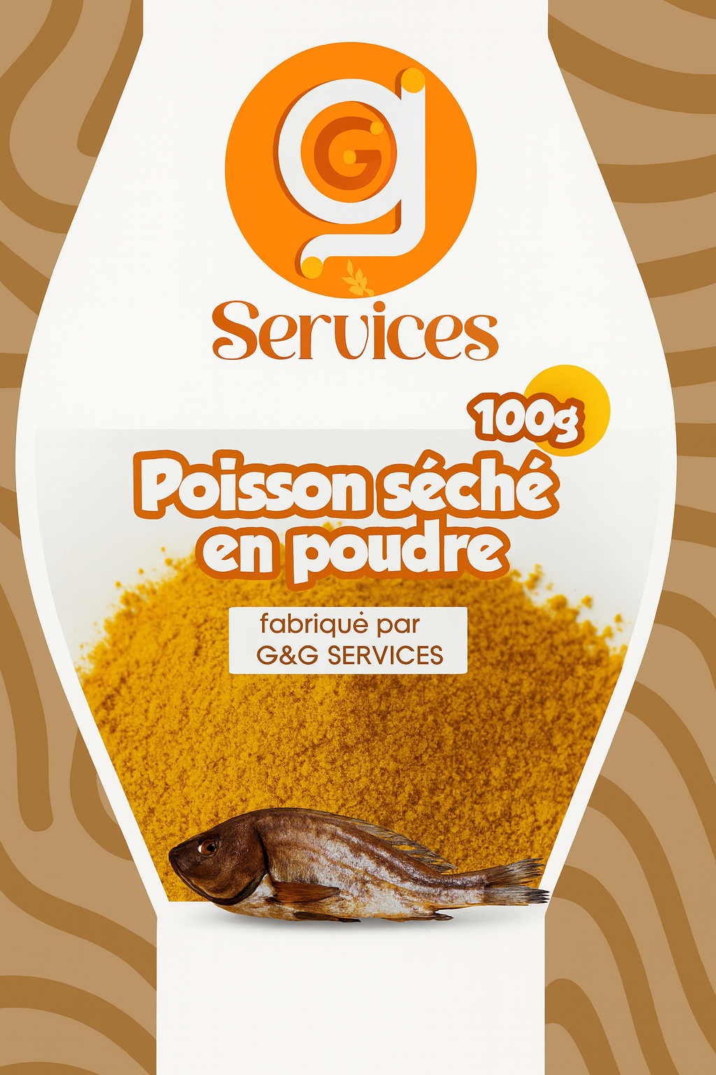 Poisson séché en poudre 100 g